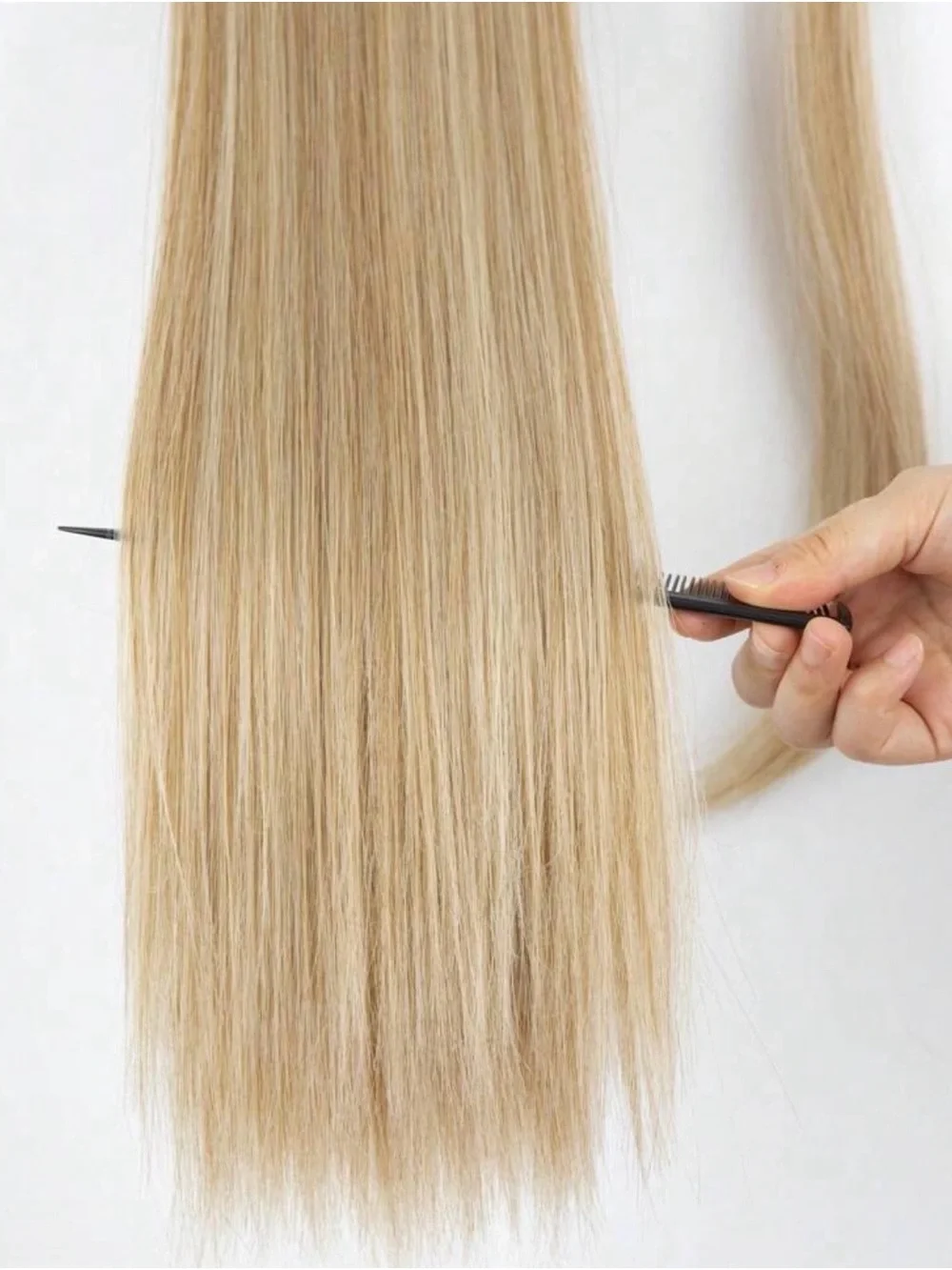 Blonde Clip-In Wrap Ponytail Extension - Sleek High Ponytail